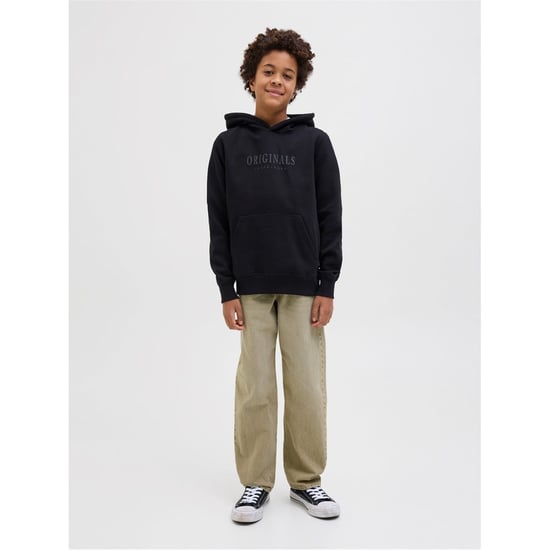 Boys Jack and Jones Chris Relaxed Fit Five Pocket Jeans in Desert Dust - Image 4