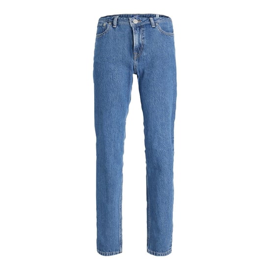 Boys Jack and Jones Five Pocket Design Regular Fit Jeans in Blue Denim - Image 6