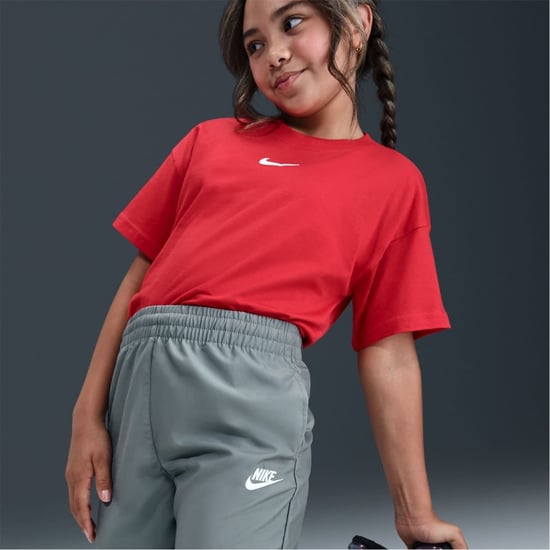 Boys Nike Zip Neck Long Sleeve Full Tracksuit in Smoke Grey - Image 6