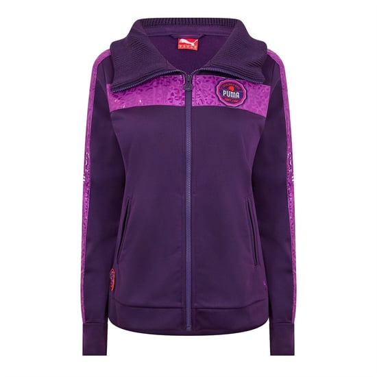 Women's Puma Fabric Track Jacket Womens in Purple - Image 1