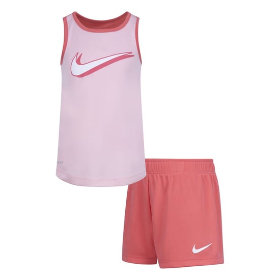 Girls Nike Mesh Sleeveless Tank and Short Set in Sea Coral - Image 1