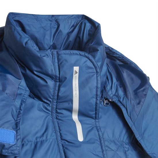 Women's adidas Asmc Long Puffa Performance Training Jacket in Mystery Blue - Image 3