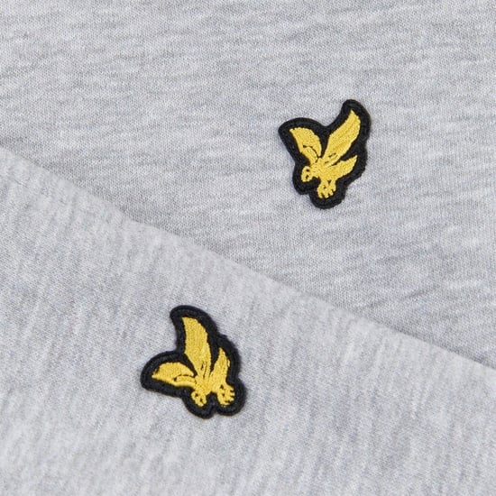 Boys Lyle and Scott Hooded Long Sleeve Tracksuit in Grey Heather - Image 3