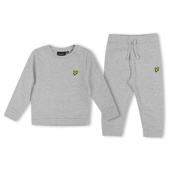 Boys Lyle And Scott Cn Jog Set in Light Grey Marl - Image 1