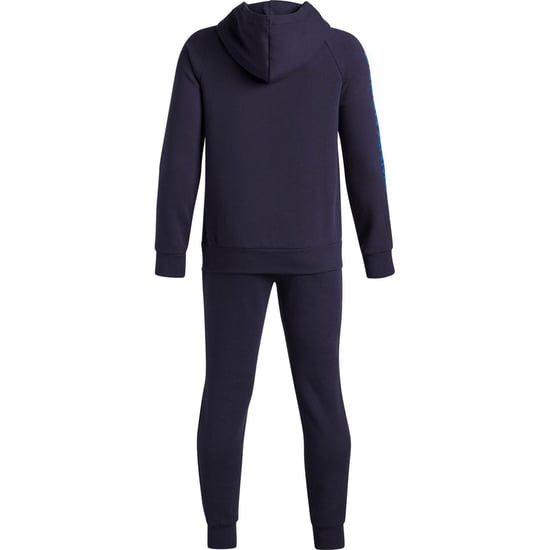 Boys Under Armour Rival Fleece Suit Tracksuit Boys in Washed Navy - Image 2