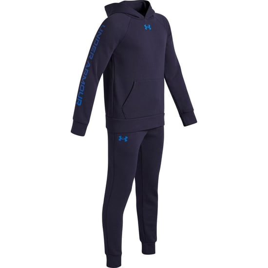 Boys Under Armour Rival Fleece Suit Tracksuit Boys in Washed Navy - Image 3