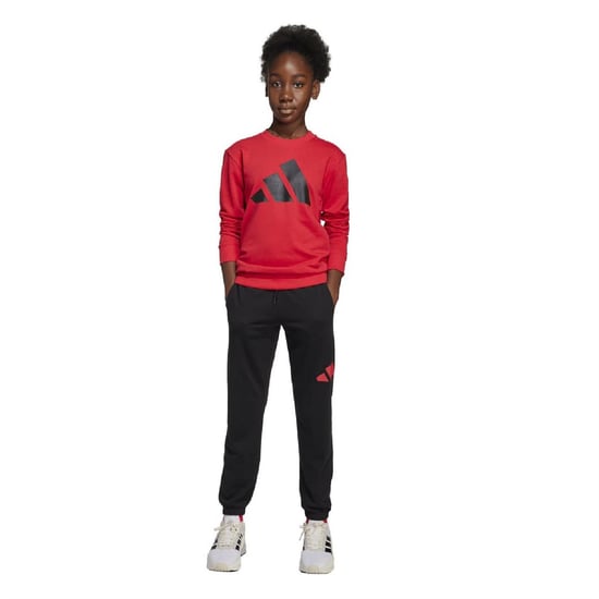 Boys adidas Juniors Essentials Joggers Set in pure ruby - Image 4