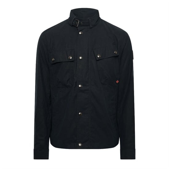 Men's Belstaff Beat Waxed Jacket in Deep Navy - Image 1