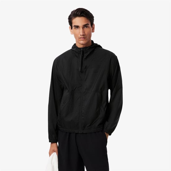 Men's Lacoste RainJacket in Black - Image 3