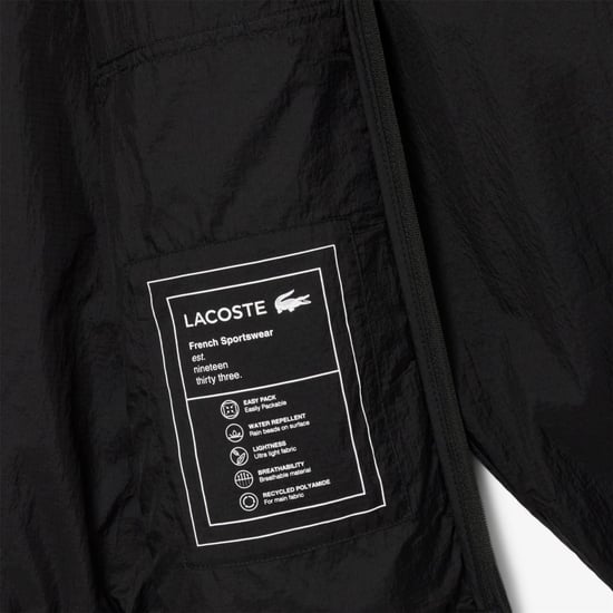 Men's Lacoste RainJacket in Black - Image 6