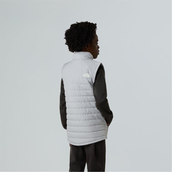Boys North Face Kids Never Stop Sleeveless Gilet in Smoked Pearl - Image 5