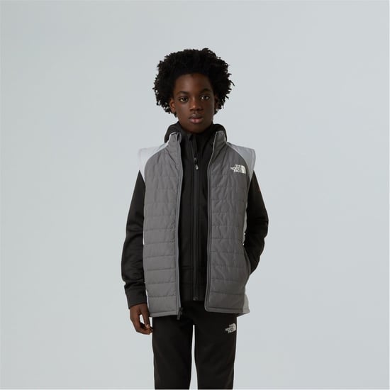 Boys North Face Kids Never Stop Sleeveless Gilet in Smoked Pearl - Image 6