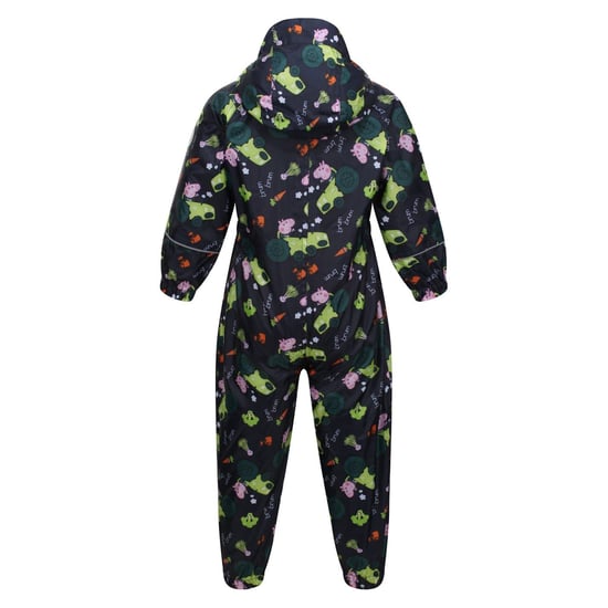 Boys Regatta Pig Waterproof Pobble Suit in Navy - Image 2