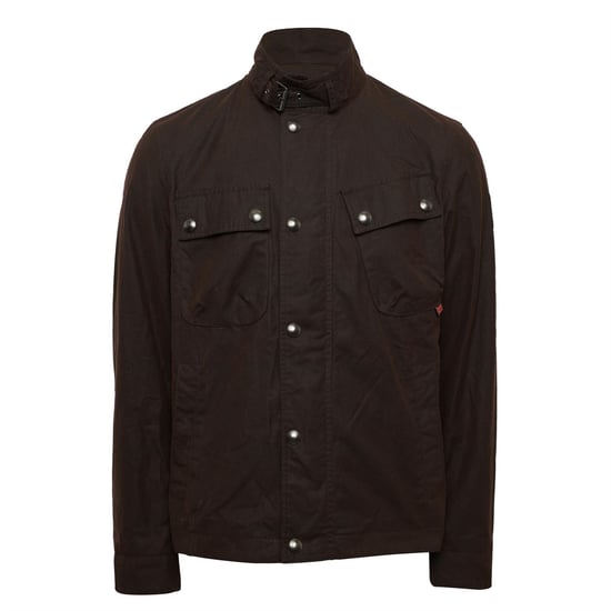 Men's Belstaff Beat Waxed Jacket in Dark Brown - Image 1