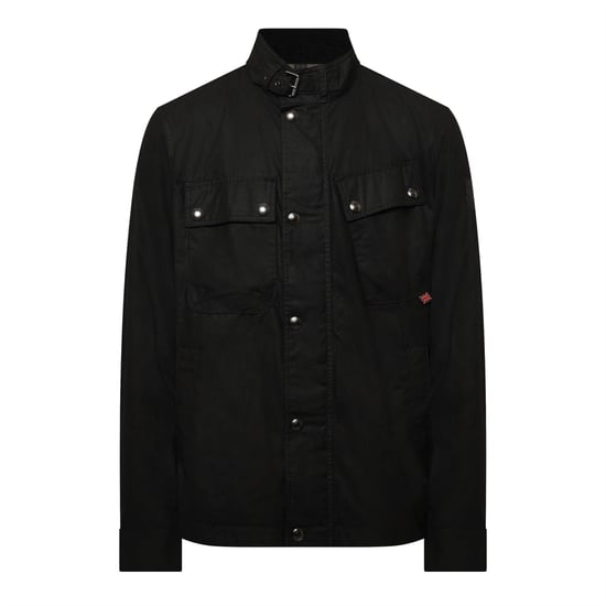 Men's Belstaff Beat Waxed Jacket in Black - Image 1