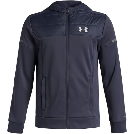 Boys Under Armour Armour Fleece Pro Zip Thru in Gray - Image 1