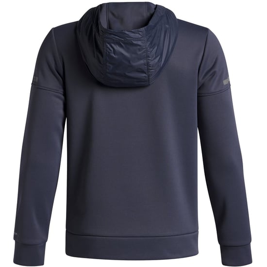 Boys Under Armour Armour Fleece Pro Zip Thru in Gray - Image 2