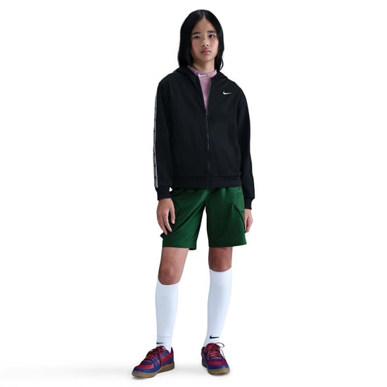 Boys Nike K Nsw Df Club+ in Black/Black/Whi - Image 2