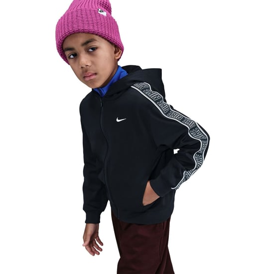 Boys Nike K Nsw Df Club+ in Black/Black/Whi - Image 3