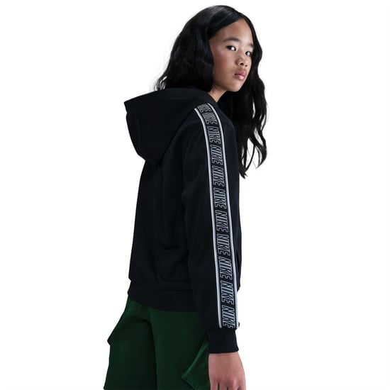 Boys Nike K Nsw Df Club+ in Black/Black/Whi - Image 4