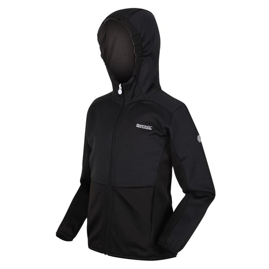 Boys Regatta Junior Highton Full-Zip Hooded Sweatshirt in Black - Image 3