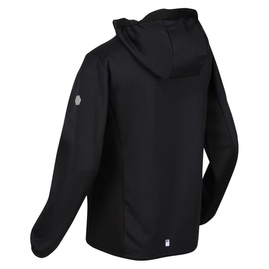 Boys Regatta Junior Highton Full-Zip Hooded Sweatshirt in Black - Image 4