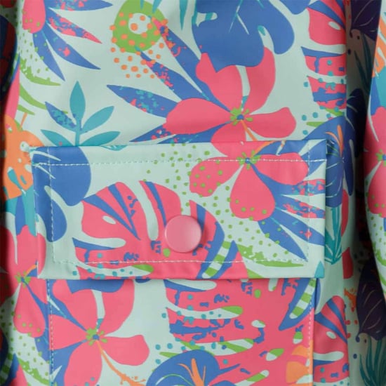 Girls Minoti Rain Jacket Printed Mint in Mint - Image 6