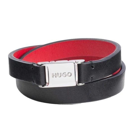 Hugo Omkeerbare armband van gepolijst leer (Zwart) - Image 2