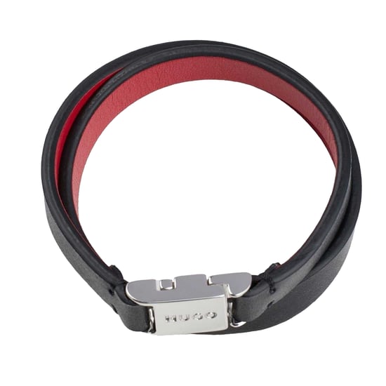 Hugo Omkeerbare armband van gepolijst leer (Zwart) - Image 3