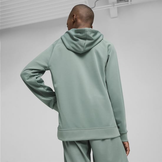 Boys Puma Kids Overhead Hoodie in Green Moon - Image 4