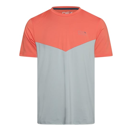 Men's OEX Flynn T And Sht in Coral/Lght Grey - Image 1