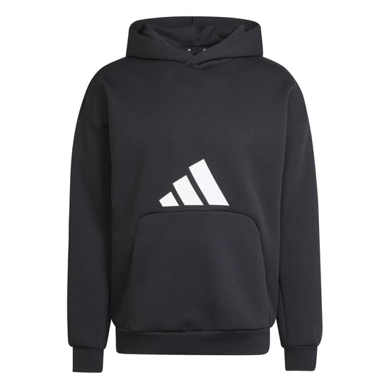 Men's adidas M Fi 3bar Hoody in Black - Image 1