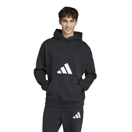 Men's adidas M Fi 3bar Hoody in Black - Image 2