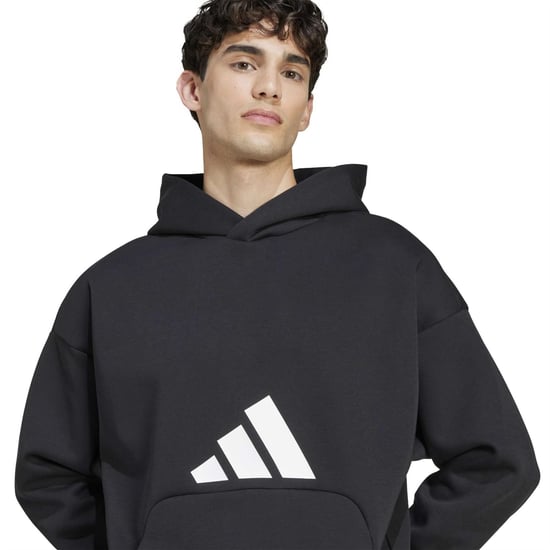 Men's adidas M Fi 3bar Hoody in Black - Image 4