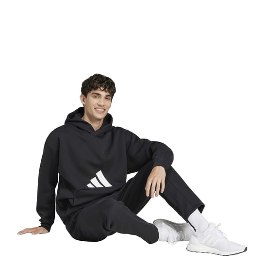 Men's adidas M Fi 3bar Hoody in Black - Image 6