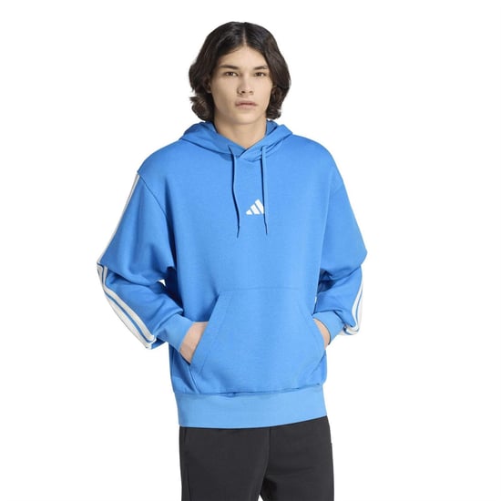 Men's adidas M 3s Fl Hoody in Ray Blue/Off Wh - Image 2