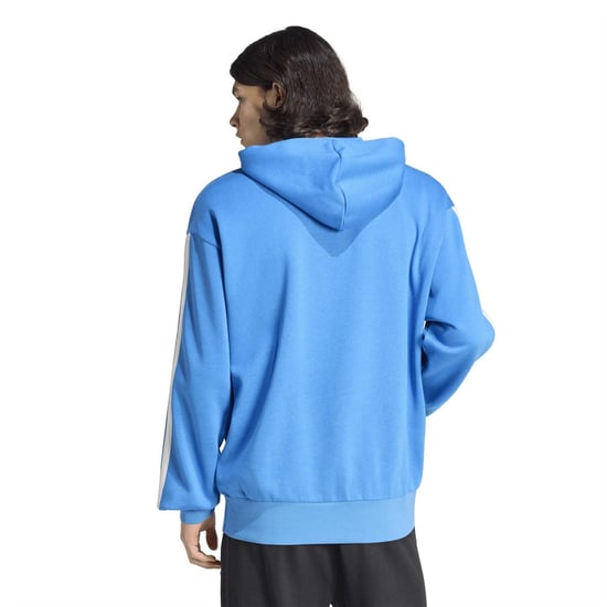 Men's adidas M 3s Fl Hoody in Ray Blue/Off Wh - Image 3