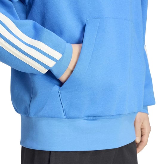 Men's adidas M 3s Fl Hoody in Ray Blue/Off Wh - Image 5