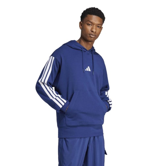 Men's adidas M 3s Ft Hoody in Dark Blue/White - Image 6