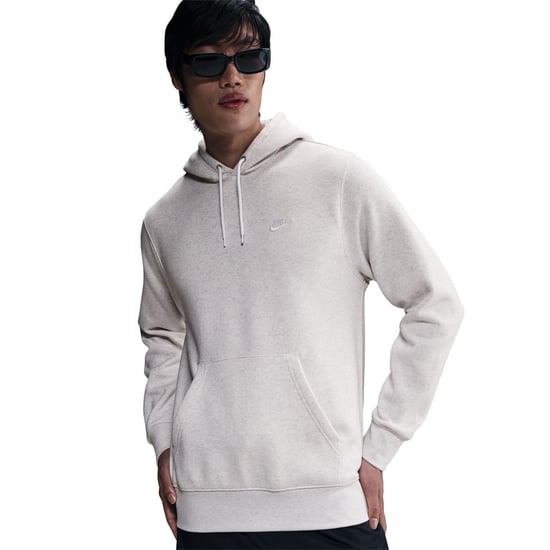 Men's Nike Sportswear Club Fleece Pullover Hoodie in Birch Heather - Image 1