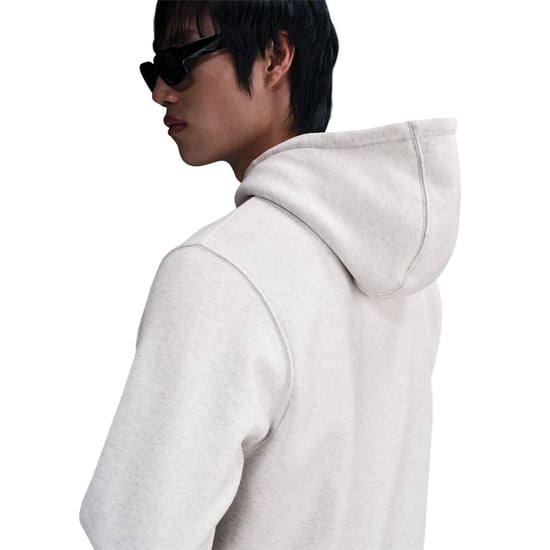 Men's Nike Sportswear Club Fleece Pullover Hoodie in Birch Heather - Image 2