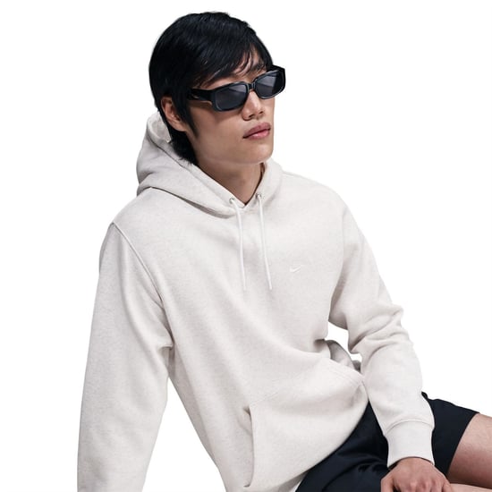 Men's Nike Sportswear Club Fleece Pullover Hoodie in Birch Heather - Image 5