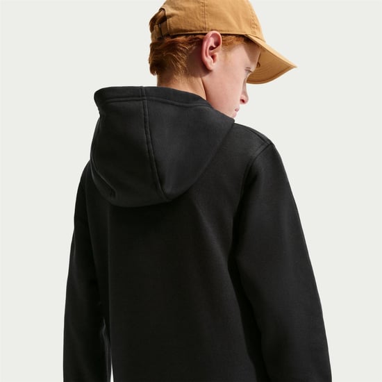Boys Nike K Nsw Clb Flc H in Black/Sail/Para - Image 5
