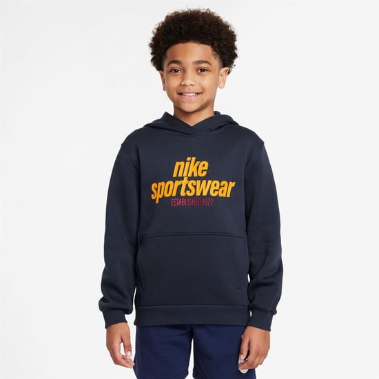 Boys Nike K NSW Clb FLC H in Obsidian - Image 4