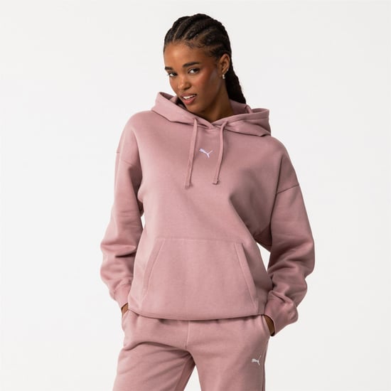 Women's Puma Essentials Oversized Hoodie in Mauve - Image 4