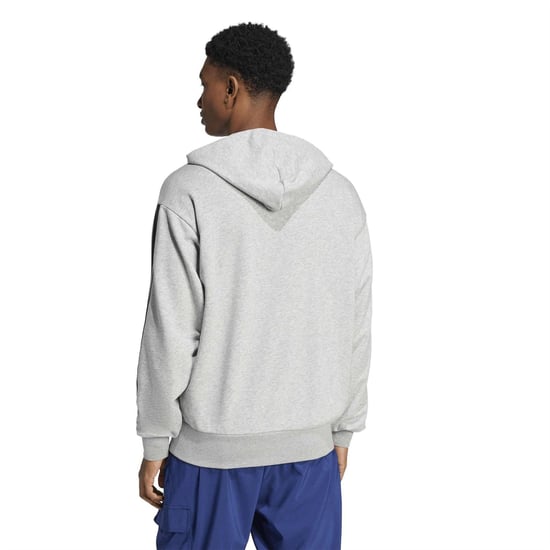 Men's adidas M 3s Ft Hoody in Medium Grey Hea - Image 3