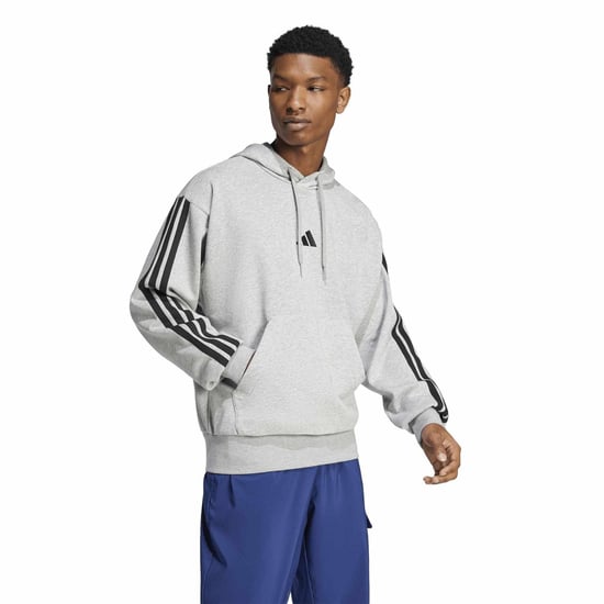 Men's adidas M 3s Ft Hoody in Medium Grey Hea - Image 6