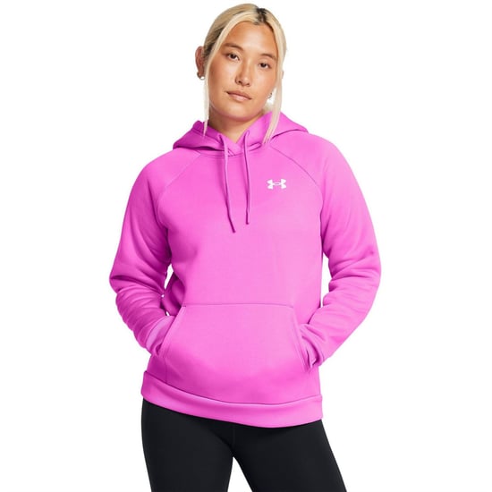 Women's Under Armour Armour Ua Fleece Hoodie Hoody Womens in Purple - Image 3
