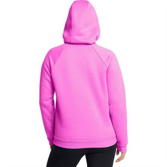 Women's Under Armour Armour Ua Fleece Hoodie Hoody Womens in Purple - Image 4
