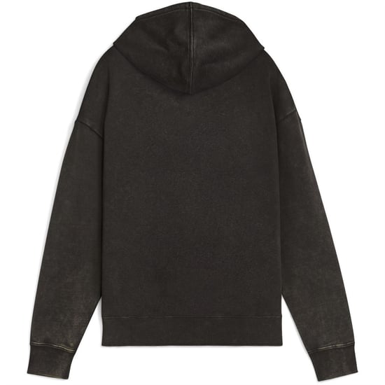 Men's Puma Elevated Relaxed Wash Overhead Hoodie in Black - Image 2